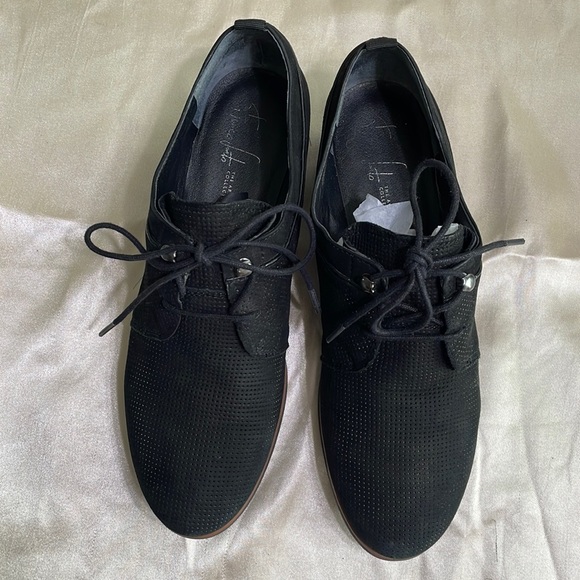 Franco Sarto Artists Collection Black Suede Women Loafers Size 8 - Picture 1 of 8